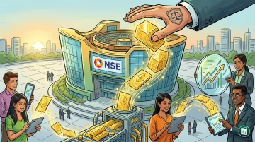 Digital representation of gold receipts and the National Stock Exchange building