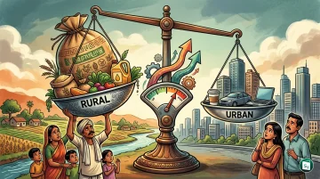 Chart showing India's retail inflation trends