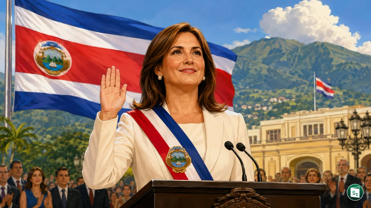 Laura Virginia Fernández Delgado during her inauguration as President of Costa Rica