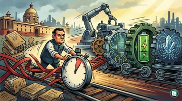 Digital representation of investment and industrial growth in India