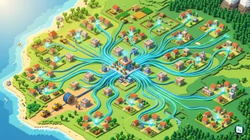 High-speed fiber optic cables and digital infrastructure connecting rural India, representing the BharatNet initiative in Andhra Pradesh
