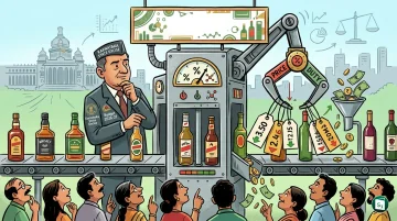 Excise duty reform illustration with beverages and tax slabs