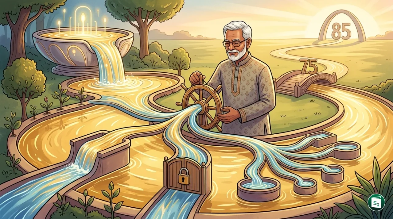Illustration representing retirement savings and flexible periodic payout options under the National Pension System.