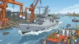 The ceremonial launch of the Indian Navy's Next Generation Offshore Patrol Vessel Sanghmitra at GRSE Kolkata