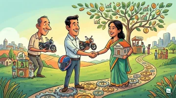 Logos of TVS Motor and Jana Small Finance Bank representing the strategic partnership
