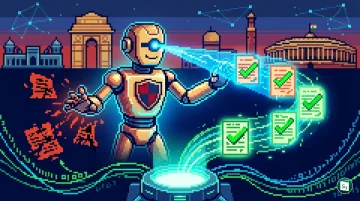 CBI logo with a digital shield representing AI-based authentication