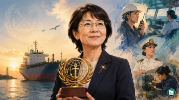 Professor Momoko Kitada receiving the IMO Gender Equality Award