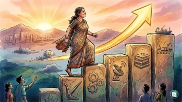 India's GDP growth chart reflecting an upward trend