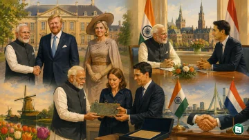 PM Modi and Dutch PM Rob Jetten at the official meeting in The Hague