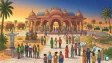 BRICS nations flag symbols and tourism motifs