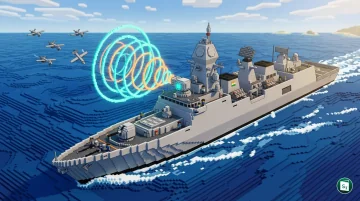 High Power Microwave system illustration for naval platforms