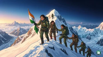 ITBP and BSF all-women mountaineering teams on Mount Everest
