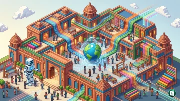 Digital representation of the Bharat Tex 2026 Event Application with AI features