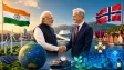 PM Narendra Modi with Norwegian PM Jonas Gahr Støre in Oslo