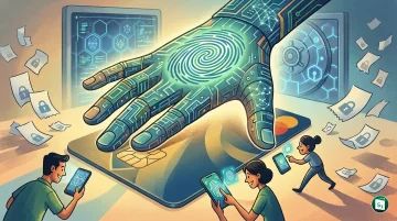 Digital representation of biometric authentication on a mobile device for e-commerce transactions.