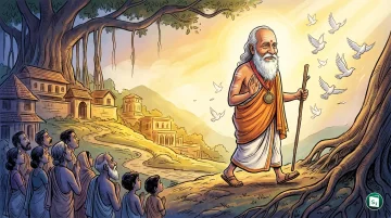 A portrait representing the spiritual legacy of Swami Muni Narayana Prasad