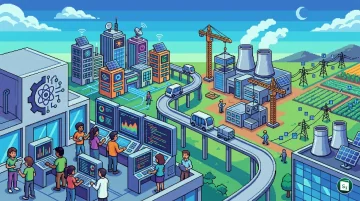 Digital representation of Artificial Intelligence and technology infrastructure in Maharashtra