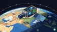 A SpaceX Falcon 9 rocket launching GalaxEye's Mission Drishti satellite from California