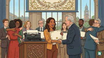 A representation of the Pulitzer Prize medal for excellence in journalism