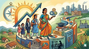 Cover of the Women and Men in India 2025 report released by MoSPI
