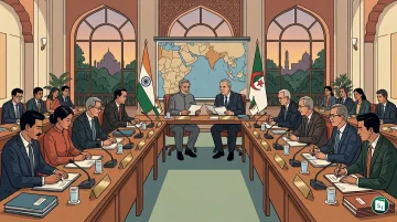 Representatives of India and Algeria during the Joint Commission meeting in New Delhi