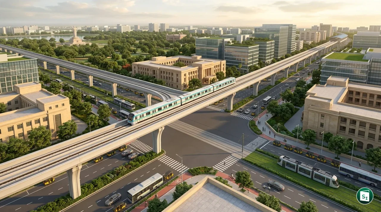 The Hyderabad Metro Rail transit system
