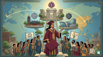 Digital representation of university rankings and academic excellence in Asia