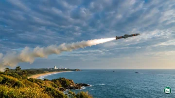 The Long-Range Anti-Ship Missile being tested from the Integrated Test Range in Odisha