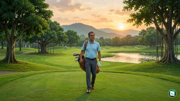 A symbolic representation of professional golf in India in memory of Vijay Kumar