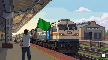 India’s first LNG diesel dual fuel DEMU train flagged off from Sabarmati railway station in Ahmedabad