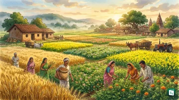 Wheat field in India representing higher MSP for Rabi crops for 2027-28