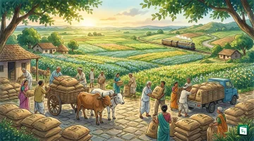Farmers harvesting tur and soybean crops covered under MSP procurement for Kharif 2026-27