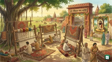 Map location of Bhadohi district in Uttar Pradesh now renamed Sant Ravidas Nagar Bhadohi