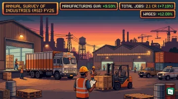 Factory workers inside a large manufacturing plant representing ASI 2024-25 industrial data