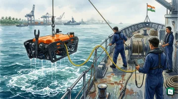 EyeROV TROUT military-grade remotely operated underwater vehicle developed for the Indian Navy