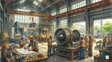 Advanced aerospace manufacturing facility producing critical aircraft engine components in India