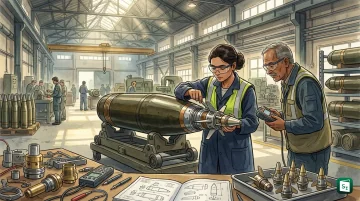155 mm artillery shell with course correction fuze for precision strike