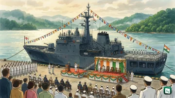INS Samarthak, the Indian Navy’s first indigenous Multi-Purpose Vessel, at the naval base in Karwar, Karnataka