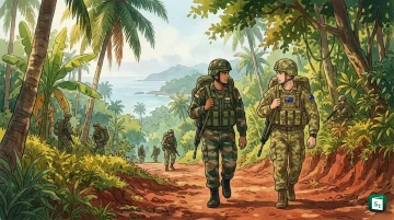 Indian Army and Australian Army personnel at the opening of Exercise AUSTRAHIND 2026 at the Foreign Training Node in Thiruvananthapuram, Kerala