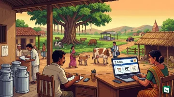 Union Minister Rajiv Ranjan Singh launching the revamped DBIM 3.0-compliant website of the Department of Animal Husbandry and Dairying in New Delhi