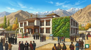 Chief Justice of India inaugurating the Ladakh Bench of the High Court at Melongthang in Leh
