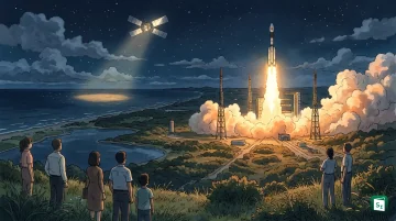 Skyroot Vikram 1 rocket on launch pad prepared for Reflect Orbital satellite launch