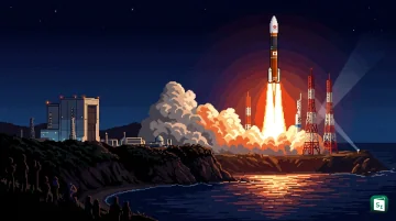 H3 rocket lifting off from Tanegashima carrying JAXA Martian Moons eXploration spacecraft to Phobos