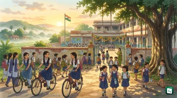 Schoolgirls in classroom representing UNESCO findings on gender equity in access to education