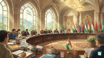 Heads of delegations at the 25th SCO Council of Heads of Government meeting in Dushanbe