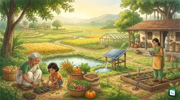 Farmers harvesting crops in a field representing World Food Day 2026 theme Innovate today Nourish tomorrow