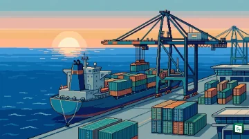 Cargo ships at an Indian port representing Sagarmala Finance Corporation first blue bond for maritime infrastructure