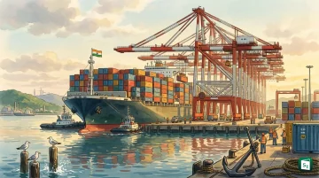 Container ships and bulk cargo berths at India’s first four mega ports