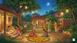 Earthen diyas and lights arranged for an eco friendly Green Diwali celebration without firecrackers
