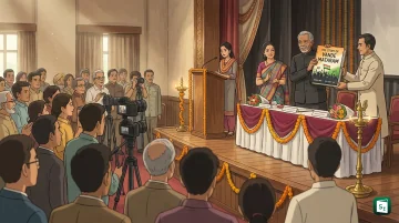 Cover concept of The Story of Vande Mataram book with national song theme